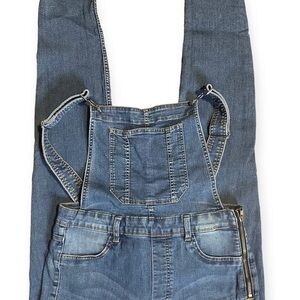 H&M Stretch Women's Blue Denim Overalls